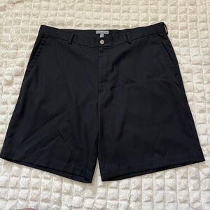 Peter Millar 38 Black Wicking Golf Chino Shorts ~ Classic Preppy 9” Inseam